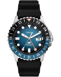 Fossil - Orologio Blue GMT da uomo in acciaio - Lyst