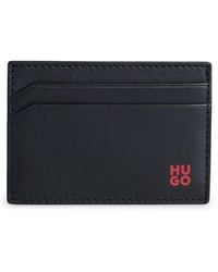 HUGO - S Tibby S Card Case Nappa-leather Card Holder With Stacked Logo - Lyst