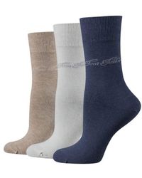 Tom Tailor Socken 3er Pack uni basic mix - Blau