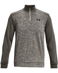 Under Armour - S Fleece Twist Quarter Zip Top Grey Marl 3xl - Lyst