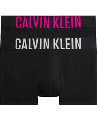 Calvin Klein - Mens Black Intense Power Slim-fit Microfibre Trunks Xl - Lyst