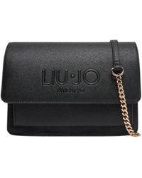 Liu Jo - Tracolla media con catena Black - Lyst