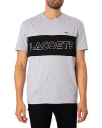 Lacoste - Printed Colourblock T-shirt - Lyst