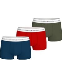 Tommy Hilfiger - Calzoncillos bóxer Hombre Pack de 3 Trunks con logotipo en la cintura - Lyst