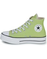 Converse - Chuck Taylor All Star Lift Platform Seasonal Color Groen Groen 36 Eu - Lyst