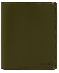 Fossil Joshua Vegan Cactus Front Pocket Wallet Green Moss - Verde