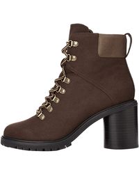 bronx taupe suede chunky hiker boots