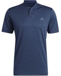 adidas - S Textured Stripe Polo Shirt Short Sleeve Navy S - Lyst