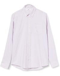 FIND Pd002001 Button Down Long Sleeve Mens Shirts - Purple