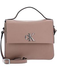 Calvin Klein - CKJ Minimal Monogram Boxy Flap Crossbody Bag 19 Cafe Au Lait - Lyst