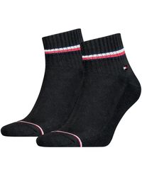 Tommy Hilfiger - Accessories For - Cotton Socks - Signature Embroidered Logo - 2 Pack - Lyst