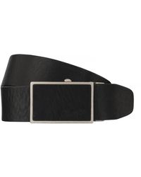 Wrangler - S Paralell Leather Buckle With Automatic Ratchet Leather Belt In Black In Xxxl - Lyst