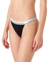 Emporio Armani - Underwear 2-Pack Iconic Logoband T-Thong String Culotte - Lyst