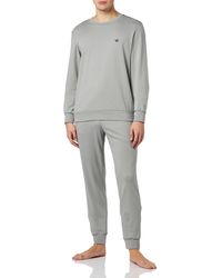 Emporio Armani - Interlock With Sweatshirt And Cuffed Pants Pajama Set - Lyst