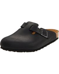Birkenstock - S Boston Black Leather Sandals 37 EU - Lyst