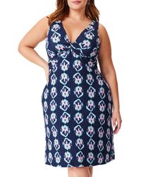 NIC+ZOE - Nic+zoe Plus Size Ocean Batik Dress - Lyst