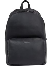 Calvin Klein - Backpack Made Of Faux Leather With Exterior Pocket - Lyst