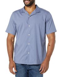 Amazon Essentials Camisa Hawaiana de Corte Ajustado Hombre - Azul