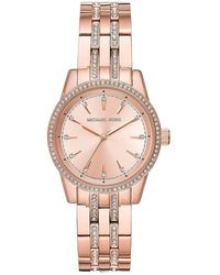 Michael Kors - Mini Ritz Analogue Quartz Watch With Rose Gold Stainless Steel Strap For Mk3910 - Lyst