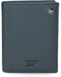 Reebok - Switch Vertical Wallet With Click Closure Blue 8.5 X 10.5 X 1 Cm Leather - Lyst