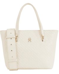 Tommy Hilfiger - Th Refined Mini Tote Mono Aw0aw16002 Handtas - Lyst