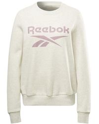 Reebok - Identiteit Big Logo Fleece Crew Sweatshirt - Lyst