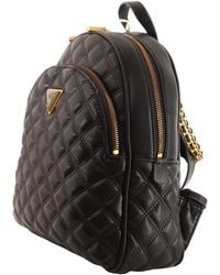 Guess - Giully Black Quilted Backpack Bke One-size - Lyst