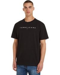 Tommy Hilfiger - Tommy Jeans Camiseta TJM Reg con Logotipo Lineal S/S - Lyst