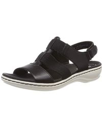 Clarks Leisa Brody, Sandalias de Talón Abierto para Mujer - Negro