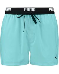 PUMA - Logo Lange Swim Board Shorts - Lyst