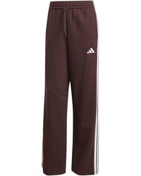adidas - Essentials 3-stripes Open Hem Fleece Pants - Lyst
