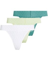 Calvin Klein - Culottes Lot de 3 Low Rise avec Dentelle - Lyst