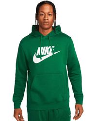 Nike - Sportswear Club Fleece Hoodie M Gorge Green/Gorge Green/White - Lyst