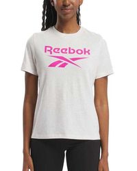 Reebok - S Id Big Logo T-shirt - Lyst
