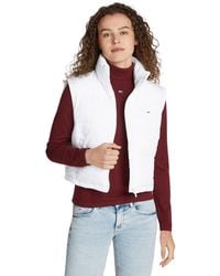 Tommy Hilfiger - 's Essential Cropped Puffer Gilet - Lyst