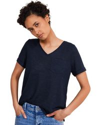 Street One - Leinen Look T-Shirt - Lyst