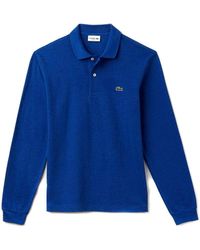 Lacoste - Classic Fit Long Sleeve Blue S Cotton Polo Shirt L1313 Euy - Lyst