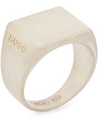 HUGO - E-silver-ring - Lyst