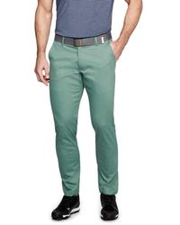 Under Armour - Under Amour Golf Tapered Leg Light Green S Chino Bottoms 1306326 707 - Lyst