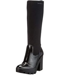 Calvin Klein Sintra Neoprene/Box Smooth - Nero