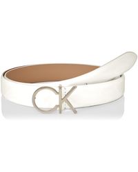 Calvin Klein - Cintura Donna Re-Lock Ck Logo Belt 3.0 cm Cintura in Pelle - Lyst