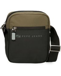 Pepe Jeans - Jarvis Shoulder Bag Medium Green 17x22x6cm Faux Leather And Polyester L By Joumma Bags - Lyst