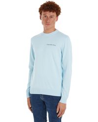 Calvin Klein - Institutional Essentials Sweater Pullovers Blue - Lyst