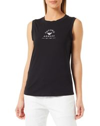 Emporio Armani - Iconic Stretch Cotton Logoband Loungewear Tank T-Shirt - Lyst