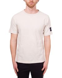 Calvin Klein - T-Shirt Uomo Basic con Patch Logo - Taglia - Lyst