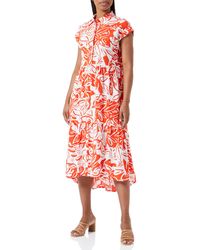 S.oliver - Kleid lang ,Orange ,46 - Lyst