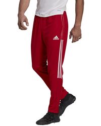 adidas - S Tiro Track Pants Team Power Red/White Medium - Lyst