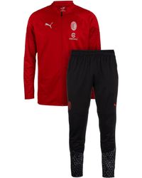 PUMA - AC Mailand Trainingsanzug rot/schwarz - Lyst
