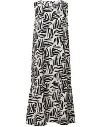 S.oliver - Midikleid aus Strukturiertem Viskosemix mit All-Over-Print schwarz 42 - Lyst