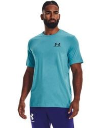 Under Armour - Under Arour Porttye Eft Chet T-hirt Bue X / Reguar An - Lyst